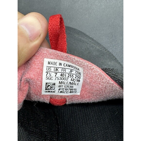 Adidas Goletto Black/red/ White Soccer Cleat Shoes Mens Size 7.5 Womens Size 9 - Picture 7 of 7